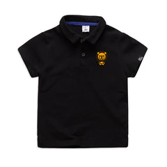 Summer Elastic Cotton Solid Color Short Sleeve Men''s And Women''s Cartoon Polo T-shirt
